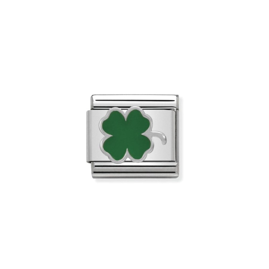 Joias NOMINATION Charms | Charm Link, Prata 925, Trevo Verde