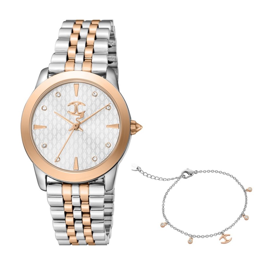 Relogios JUST CAVALLI TIME Boxes | Box Relogio Snake Bicolor Rose Gold