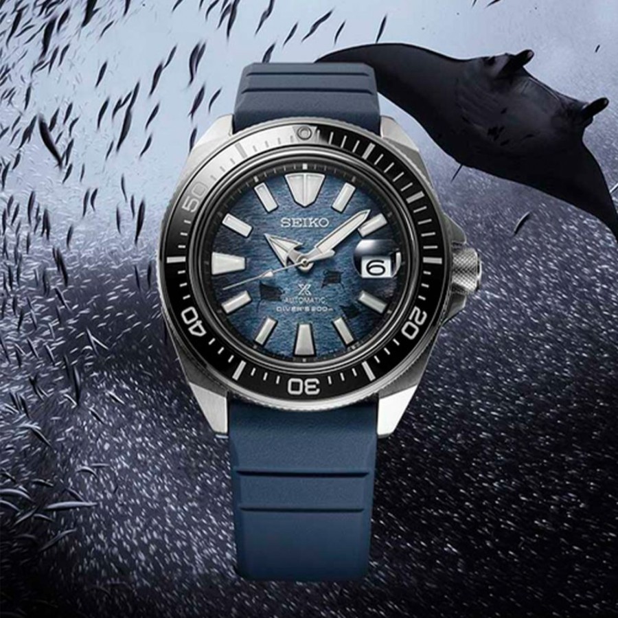 Relogios SEIKO Relogios Mergulho | Relogio Prospex Savetheocean K.Samurai Manta Ray Cinza